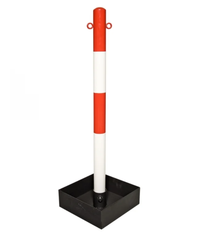 עמוד חסימה מברזל מגלוון וצבוע ובסיס כבד EXTERN – תמונה 2